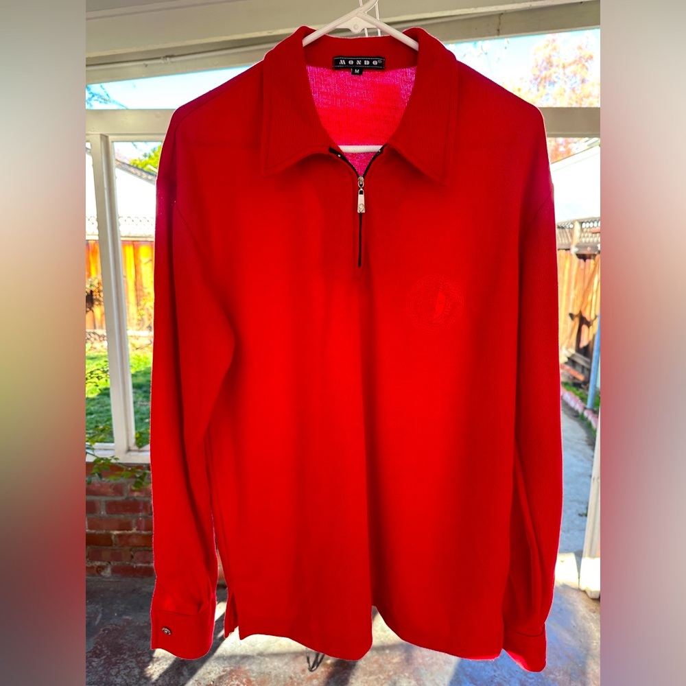 Mondo Red 1/4 zip Sweater Adult Medium